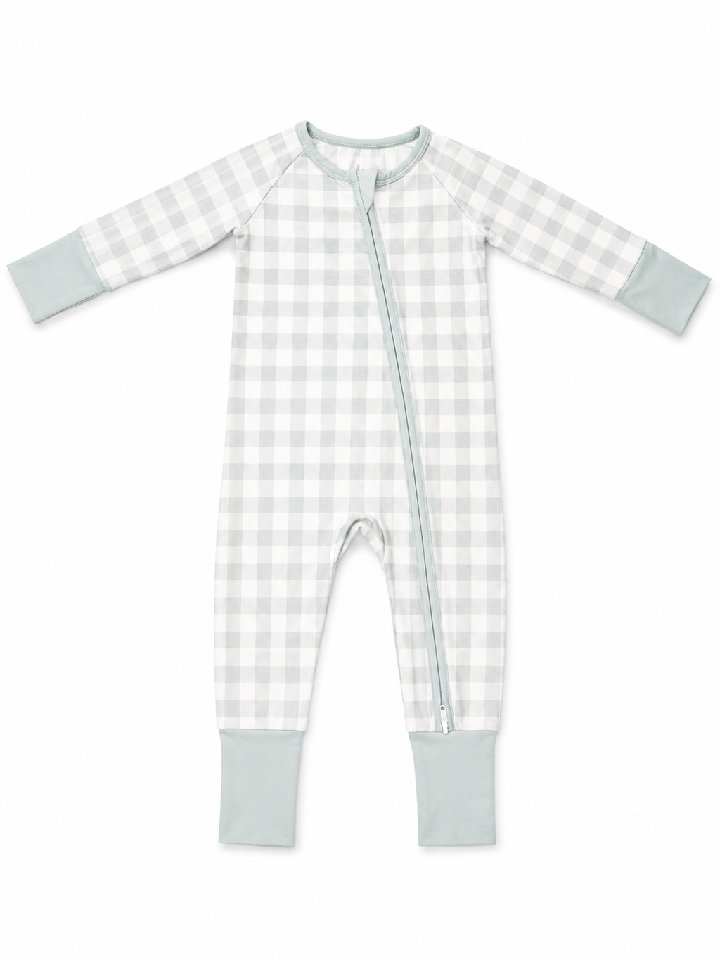 green gingham zippy