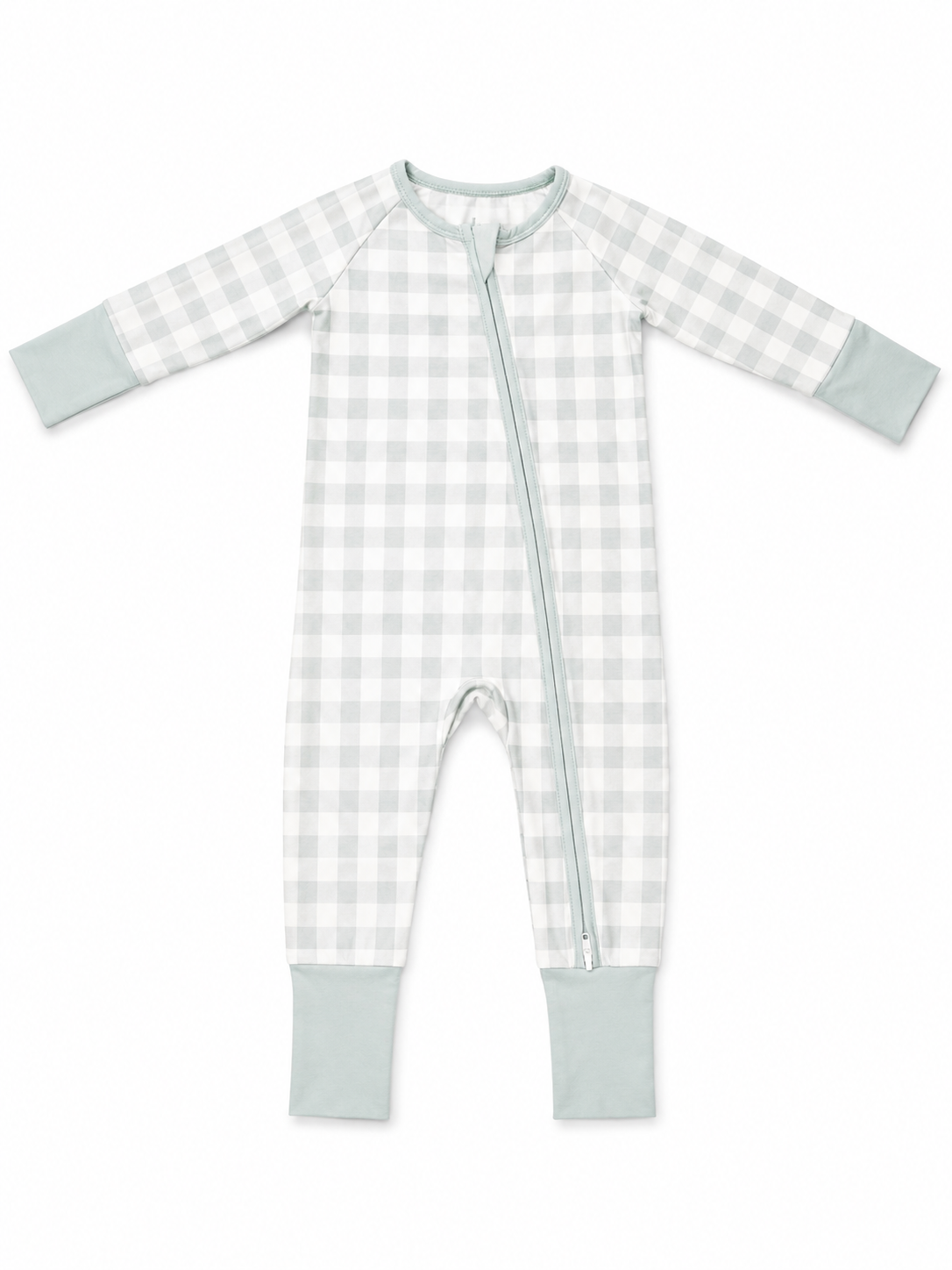 green gingham zippy